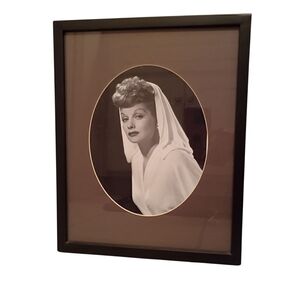 I Love Lucy Lucille Ball Black And White Framed Portrait